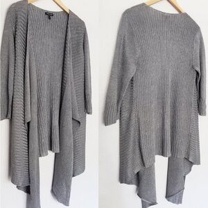 Gray Open Front Women's Sweater